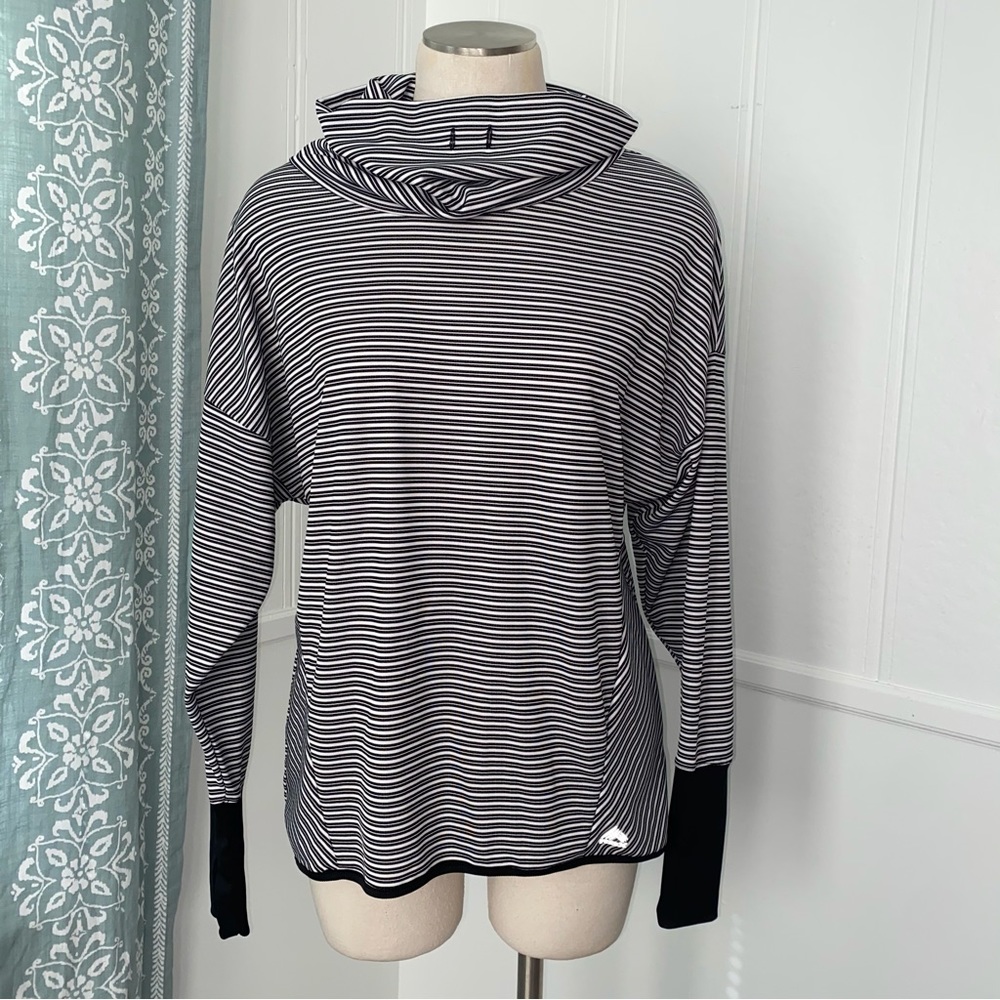 RBX performance sports wear long sleeve stripes large